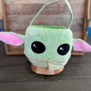 Ruz Mandalorian Baby Yoda Star Wars Grogu Plush Easter Basket Trick‎ Treat Pail